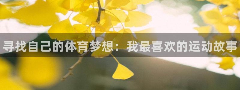 凯发官方正版app代理：寻找自己的体育梦想：我最喜欢