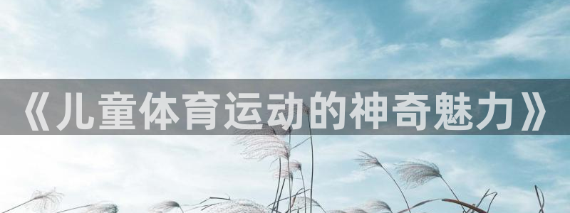 k8凯发官网(中国)：《儿童体育运动