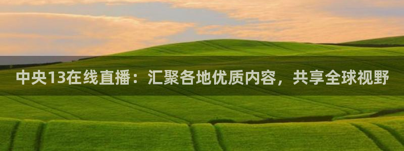 斗球直播在线看：中央13在线直播：汇聚各地优质内容，共享全球视野